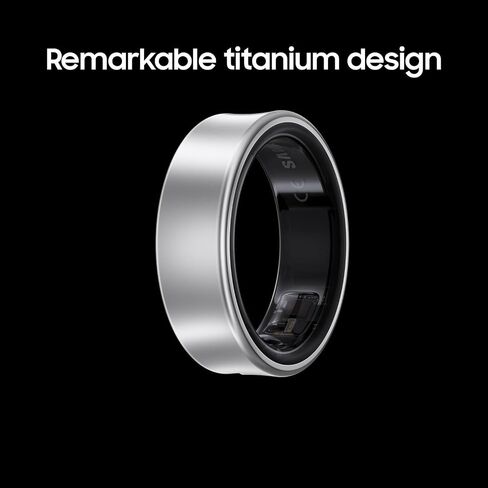 SAMSUNG Galaxy Ring, AI Smart Ring, Size First w/Sizing Kit, No App Subscription, Fitness Monitor, Sleep Tracker, Up to 7-Day Battery, Size 5, Titanium Black [US Version, 1Yr Manufacturer Warranty] in Saudi Arabia