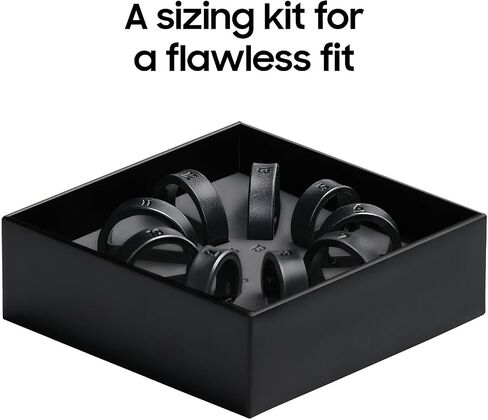 SAMSUNG Galaxy Ring, AI Smart Ring, Size First w/Sizing Kit, No App Subscription, Fitness Monitor, Sleep Tracker, Up to 7-Day Battery, Size 5, Titanium Black [US Version, 1Yr Manufacturer Warranty] in Saudi Arabia