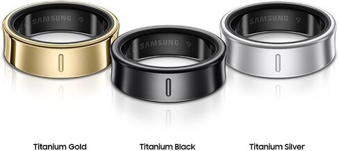 SAMSUNG Galaxy Ring, AI Smart Ring, Size First w/Sizing Kit, No App Subscription, Fitness Monitor, Sleep Tracker, Up to 7-Day Battery, Size 5, Titanium Black [US Version, 1Yr Manufacturer Warranty] in Saudi Arabia