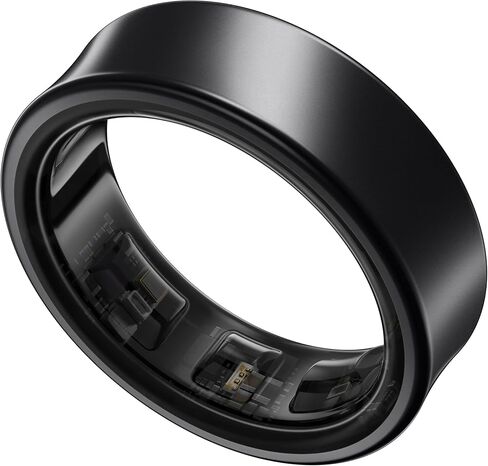 SAMSUNG Galaxy Ring, AI Smart Ring, Size First w/Sizing Kit, No App Subscription, Fitness Monitor, Sleep Tracker, Up to 7-Day Battery, Size 5, Titanium Black [US Version, 1Yr Manufacturer Warranty] in Saudi Arabia