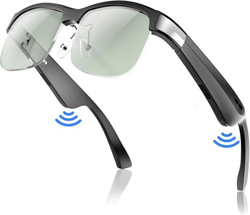 Smart Glasses, Polarized Bluetooth Sunglasses, Built-in Mic & Speakers, Voice Assistant, UV Protection, Bluetooth Glasses for Office, Driving, Cycling Outdoor Sports in Kuwait