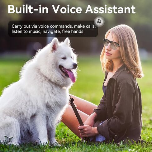 Smart Glasses, Polarized Bluetooth Sunglasses, Built-in Mic & Speakers, Voice Assistant, UV Protection, Bluetooth Glasses for Office, Driving, Cycling Outdoor Sports in Kuwait