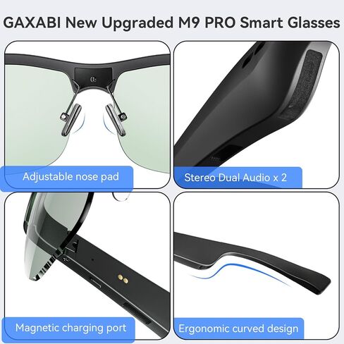 Smart Glasses, Polarized Bluetooth Sunglasses, Built-in Mic & Speakers, Voice Assistant, UV Protection, Bluetooth Glasses for Office, Driving, Cycling Outdoor Sports in Kuwait
