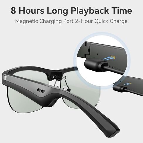 Smart Glasses, Polarized Bluetooth Sunglasses, Built-in Mic & Speakers, Voice Assistant, UV Protection, Bluetooth Glasses for Office, Driving, Cycling Outdoor Sports in Kuwait