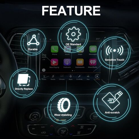 شاشة لمس Uconnect LCD مقاس 7 بوصات متوافقة مع بوصلة جيب 2017-2020، استبدال شاشة LCD للملاحة # TDO-WXGA0700K00057-V1 TDO-WXGA0700K00033-V2 in Saudi Arabia