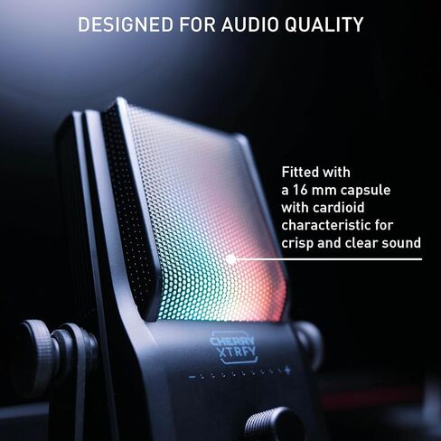 NGALE R, Premium USB Microphone for Recording, Gaming & Streaming, Cardioid, Plug & Play, Low-Cut Filter, RGB Illumination, Retro Design, Black in Saudi Arabia