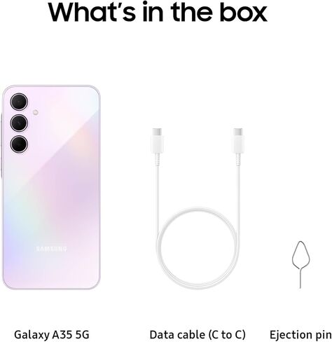 هاتف SAMSUNG Galaxy A35 5G A Series، هاتف ذكي يعمل بنظام Android بسعة 128 جيجابايت، شاشة AMOLED، نظام كاميرا ثلاثية متقدم، تخزين قابل للتوسيع، تصميم متين، إصدار الولايات المتحدة، 2024، بحري رائع in Saudi Arabia