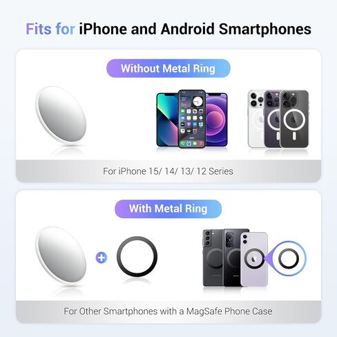 2.2" Magnetic Selfie Mirror for Back Camera，Slim Cell Phone Convex Mirror for Magsafe Compatible with iPhone 15 14 13 12 Pro Max Plus,Mag-Safe Case & All Phones for Selfies & Vlogging & Streaming in Saudi Arabia