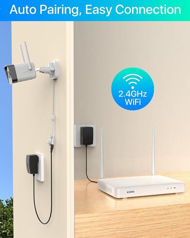ZOSI 4K Security Camera System,6pcs 4K Outdoor Indoor PoE Cameras,8 Ports 16CH 8MP NVR with 2TB HDD,Person Vehicle Detection,2 Way Audio,Spotlight Siren, Color Night Vision,for Home 24/7 Recording in Saudi Arabia