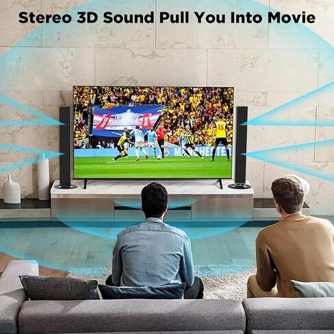 MZEIBO TV Sound Bar, Sound Bars for Smart TV, Bluetooth 5.0 Soundbar 60W 32Inch Detachable Soundbars with HDMI-ARC/Optical/AUX Connection, TV Speakers Soundbar for Home Theater Audio in Kuwait