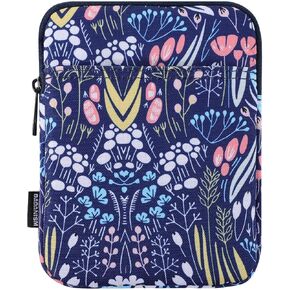 6-7" Padded Sleeve for 7" Kindle Colorsoft Signature Edition and All-New Kindle Paperwhite, Protective Sleeve Pouch Bag Carrying Case for 6" Kindle/Kindle Oasis/Kobo E-Reader, Papaver Rhoeas