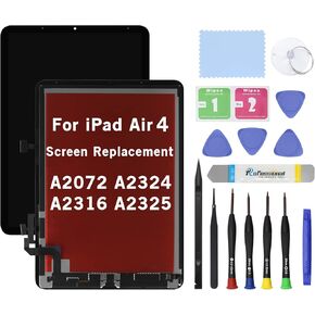 10.9" New Screen Replacement for iPad Air 4 4th Generation 2020 A2072 A2324 A2316 A2325 LCD Display Glass Touch Digitizer Premium Kit with Tools