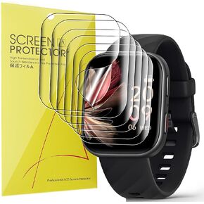Compatible for FITVII HM57 Screen Protector, [6 Pack] Full Coverage TPU Clear Film Compatible for FITVII HM57 1.85 Inches Health & Fitness Tracker 2024 (6 Pack)