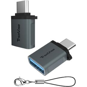 USB C to USB Adapter (2 Pack),USB C Male to USB 3.0 Female Adapter,Type C to USB A OTG Converter for iPhone 15,MacBook Pro Air, iPad Pro,Samsung Notebook, Dell XPS and More Type C Devices