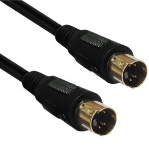 S-Video Cable 10ft Mini DIN 4 Pin Male to Male Connector Compatible with DVD Player, Home Theater, DSS receivers (10Ft)