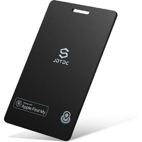 JSL JDTDC MFi Certified Wallet-Tracker-Card, Item-Finder Work with Apple Find My (iOS Only), Thin-Wallet-Finder for Passport,Luggage Wallet and Key Tracker, IP68 Waterproof, 3-Year Battery Life,1 Pack