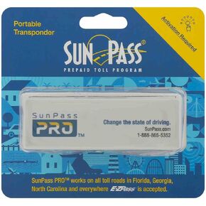 Sun Pass PRO Transponder Portable Prepaid Toll Program Works in Florida Georgia North Carolina and Anywhere EZPass is Accepted