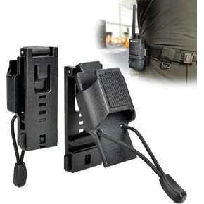 Police Radio Holster for Duty Belt, Law Enforcement Tactical Radio Holder Belt Clip Accessories, Walkie Talkie Holder for Belts up to 2.3" - Fits Motorola, Kenwood, BaoFeng, Midland Radios