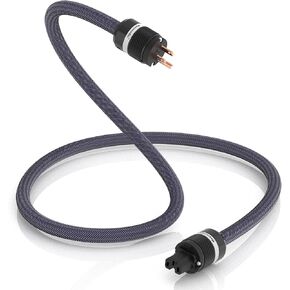Monosaudio 13 Guage Audiophile Power Cord 3-Prong Pure Copper HiFi Power Cable 125V 15A Braided Sleeves Audio Power Cord for Speaker,Power Filter,Audio,Amplifier,CD/DVD Player(3.3FT/1M)
