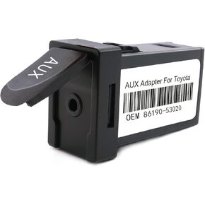 Aux Port Input, Car Radio Auxiliary Audio Jack for Toyota Camry Lexus RAV4 Prius Yaris, Replacement Adapter Part Number 86190-06010