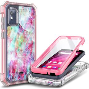 Designed for BLU Studio Mini 2023 Phone Case with [Built-in Screen Protector], Full-Body Shockproof Protective Rugged Bumper Cover Case (Black)