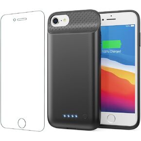 Battery Case for iPhone for iPhone 8/7/6s/6/SE (2022/2020),[2024 Upgraded] 7000mAh Ultra-Slim Portable Extended Charger Case Cover for iPhone 8/7/6s/6/SE (2022/2020) Charging Case (4.7 Inch)-Black