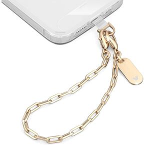 UKON Phone Chain Crossbody Phone Lanyard Fashion Phone Strap Lightweight Crossbody lanyard with 2xTPU Phone Tether Tab for Women Shopping Traveling Party（Silver）
