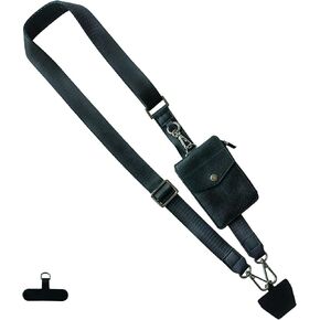 Crossbody Phone Strap With Slim Wallet, Phone Charm-Hands-Free Phone Strap, Adjustable Phone Lanyards for phone