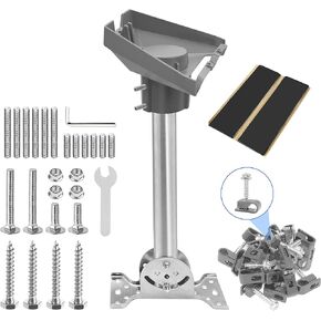 Stainless steel Starlink Gen 3 Heavy Duty Pivot Roof Mount Kit Compatible with Gen3 / V3 Starlink Standard Dish，Adjustable 360 , with Die cast integrated aluminum alloy Starlink Gen 3 Pipe Adapter