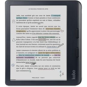 Kobo Libra Colour | eReader | 7" Glare-Free Colour E Ink Kaleido™ 3 Display | Dark Mode Option | Audiobooks | Waterproof | Black