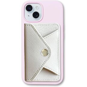 Cell Phone Wallet with Stick on Adhesive for Women/Credit Card Holder for Phone Case/Vegan Leather Envelope Wallet
