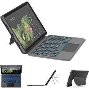 EIP Magnetix Keyboard Case for Google Pixel Tablet 11 inch (2023), Adjustable Viewing Angle, Detachable, Easy Carry-on, Protective Cover Compatible with Charging Speaker Dock, 7 Backlight Color