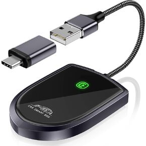 Wireless CarPlay Adapter for Apple, Upgraded Plug & Play CarPlay Wireless Adapter. Converts Wired Carplay Dongle to Wireless Control. Fits 2017 Onwards Cars and Apple iPhone iOS 10+