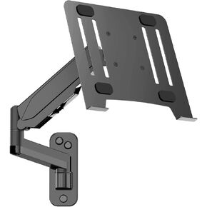 Laptop Wall Mount, 2-in-1 Gas Spring Wall Holder with Laptop Tray for 12"-17" Notebook/13-32 Computer Screen, Full Motion Adjustable Wall Mount Laptop Stand Holds 3.3-17.6lbs