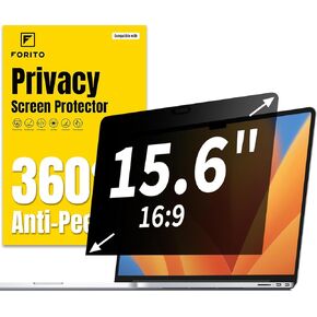 F FORITO 14 Inch 16:9 Laptop Privacy Screen Protector, 360° Anti Peeping and Anti Glare Laptop Privacy Shield Compatible with 14" HP/Acer/Lenovo/Dell/ASUS Laptops