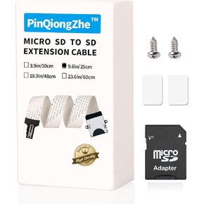 Micro SD Card to SD Card Extension Cable 3D Printer Adapter Cable Memory Card Male to Female Extension Cable Adapter (9.8 inch/25 cm)