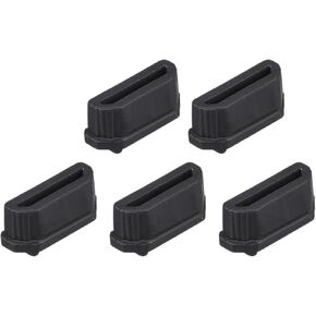 Anti Dust Cap Cover Silicone Stopper Cap Cover,[for Micro Female Port,for Laptop Port] - 11 x 1.3mm/Black/5 Pcs