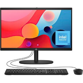 HP 22 inch All-in-One Desktop PC, FHD Display, Intel N100, 8 GB RAM, 256 GB SSD, Intel UHD Graphics, Windows 11 Home, 22-dg0020 (2024)