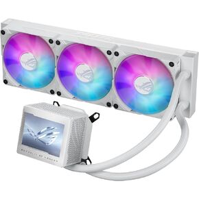 ASUS ROG Ryujin III 360 ARGB WHT All-in-one Liquid CPU Cooler with 360mm Radiator. Asetek 8th gen Pump, 3X Magnetic 120mm ARGB Fans (Daisy Chain Design), 3.5" LCD Display. , WHITE
