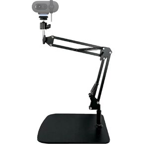 AceTaken Tabletop Webcam Tripod Stand, Boom Arm with Magnetic Mount Holder for Logitech Brio 101, Brio 301,Brio 501,C270,C310 webcams