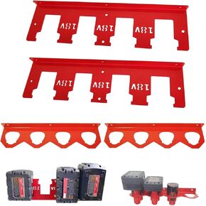 Metal Battery Holder Organizer Mount Fit for Milwaukee M18 M12 Battery 2pcs for 12V and 2pcs for 18V Battery