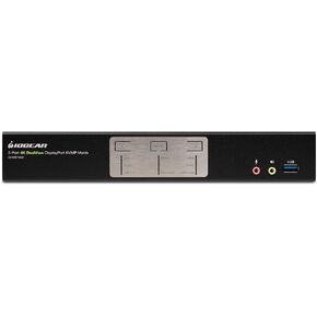 IOGEAR KVMP 2-Port 4K Dual View DisplayPort Matrix with USB 3.1 Gen1 Hub and Audio � 4096x2160 @ 60Hz � Mouse Crossover Switching � 7.1 Audio Mixer � Windows MacOS Linux - TAA Compliant - GCMS1922