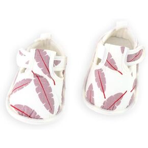Newborn Baby Girl Dress Shoes Infant PRE-Walking Mary Jane with Bowknot Floral Lightweight Anti-Slip Princess Flat