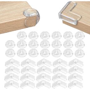 40 Pack Corner Protector Baby, 2 Shapes Baby Proof Corners and Edges, Clear Table Corner Covers Baby, Baby Corner Protector Guards, Corner Guards for Table Edges & Sharp Corners