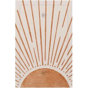1-Gang Electric No Device Blank Wallplate Boho Orange Vintage 70s 60s Beige Sunrise Sunset Mid Century Minimalist Abstract Art 50s Sun Jumbo Size Outlet Light Switch Decorative Face Switchplate Cover