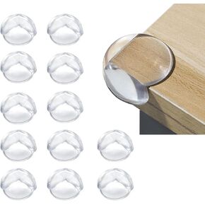 Baby Corner Protector, Clear Corner Protectors for Furniture Corner Protectors Corner Guards Baby Proof Corner Covers Baby Safety (12 PCS (6 Round + 6 L-Shpae))