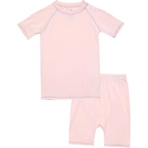 VAENAIT BABY Infant Toddler Junior Girls Boys Pajamas Pyjamas Sleepwear Set Solid Bamboo Daily Short Summer Pjs Set 6M-12Y