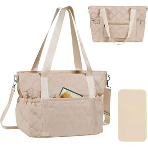 Large Crossbody Diaper Bag Tote for Baby Nappy Bag with Changing Pad Tote Baby Bag, Mommy Bag Baby Storage Bag