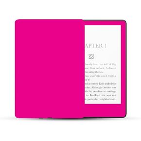 MightySkins Skin Compatible with Amazon Kindle Paperwhite 5 6.8-inch 11th Gen (2021) Full Wrap - Solid Hot Pink | Protective, and Unique Vinyl Decal wrap Cover | Easy to Apply | Made in The USA