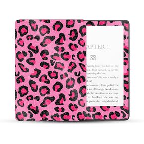 MightySkins Glossy Glitter Skin Compatible with Amazon Kindle Paperwhite 5 6.8-inch 11th Gen (2021) Full Wrap - Pink Leopard | Protective High-Gloss Glitter Finish | Easy to Apply | Made in The USA